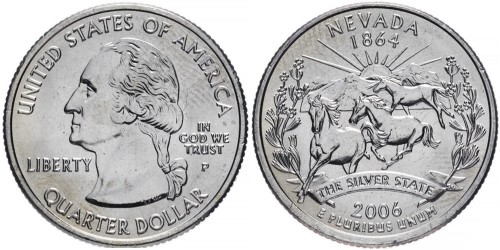 25 центов 2006 P США — Невада — Nevada UNC