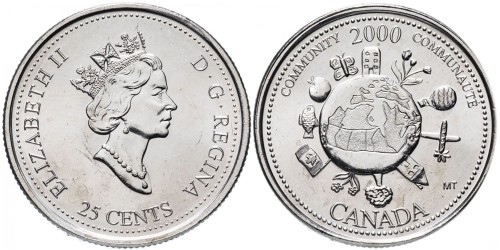 25 центов 2000 Канада — Миллениум — Сообщество