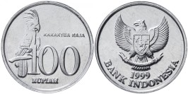 100 рупий 1999 Индонезия — Чёрный какаду