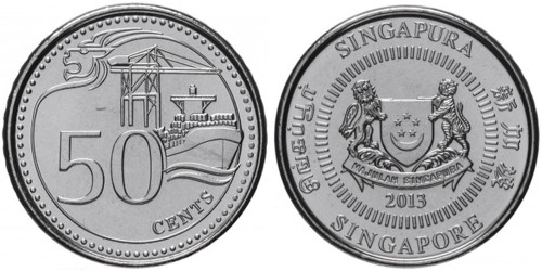 50 центов 2013 Сингапур UNC