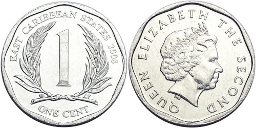 1 цент 2008 Восточные Карибы
