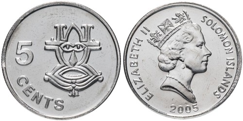 5 центов 2005 Соломоновы острова UNC