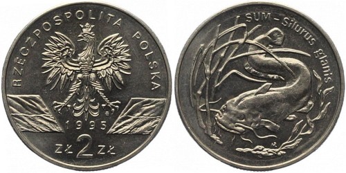 2 злотых 1995 Польша — Сом