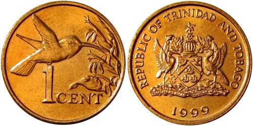 1 цент 1999 Тринидад и Тобаго