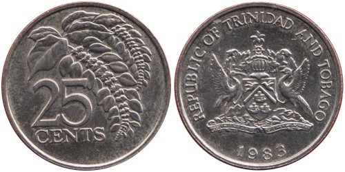 25 центов 1983 Тринидад и Тобаго — Чакония