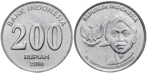 200 рупий 2016 Индонезия UNC