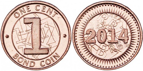 1 цент 2014 Зимбабве UNC