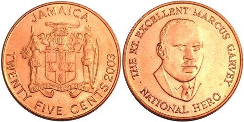 25 центов 2003 Ямайка