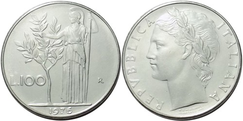 100 лир 1976 Италия