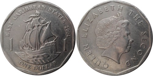 1 доллар 2004 Восточные Карибы