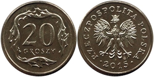 20 грошей 2015 Польша