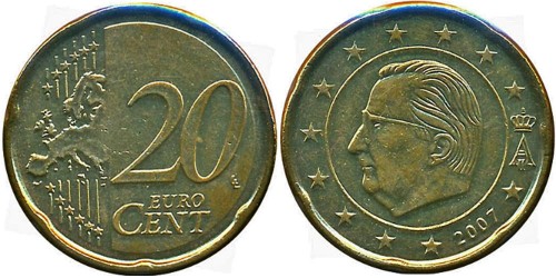 20 евроцентов 2007  Бельгия