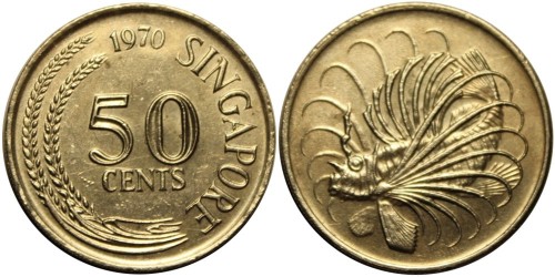 50 центов 1970 Сингапур