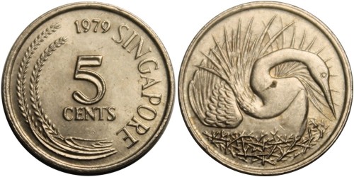 5 центов 1979 Сингапур
