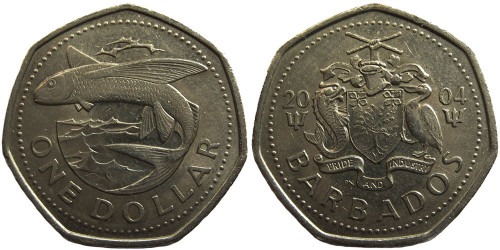 1 доллар 2004 Барбадос