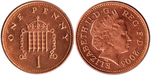 1 пенни 2005 Великобритания