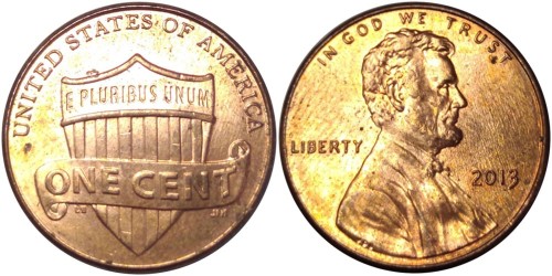 1 цент 2013 США
