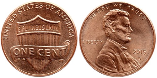 1 цент 2015 D США