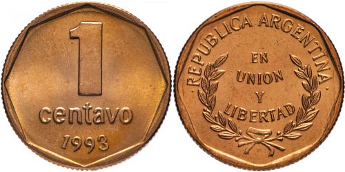 1 сентаво 1993 Аргентина UNC
