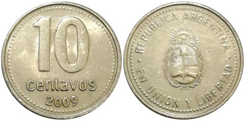 10 сентаво 2009 Аргентина