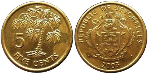 5 центов 2003 Сейшельские острова UNC