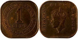 1 цент 1943 — Малайя