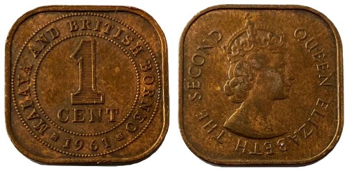 1 цент 1961 — Малайя и Британское Борнео №1