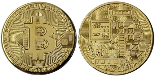 Сувенирная монета Биткоин — Bitcoin 2018 без капсулы