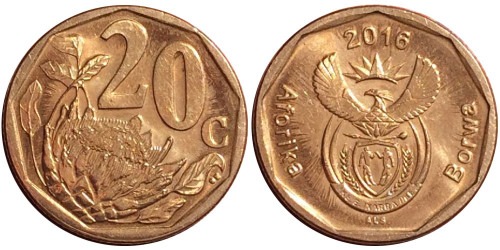 20 центов 2016 ЮАР