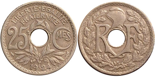 25 сантимов 1924 Франция