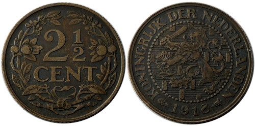 2½ цента 1918 Нидерланды