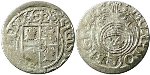 Полторак (1,5 гроша) 1627 Польша — Сигизмунд III — серебро