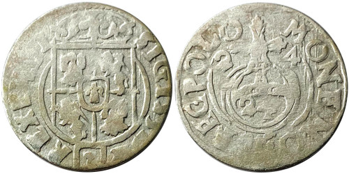 Полторак (1,5 гроша) 1624 Польша — Сигизмунд III — серебро №2