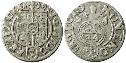 Полторак (1,5 гроша) 1624 Польша — Сигизмунд III — серебро