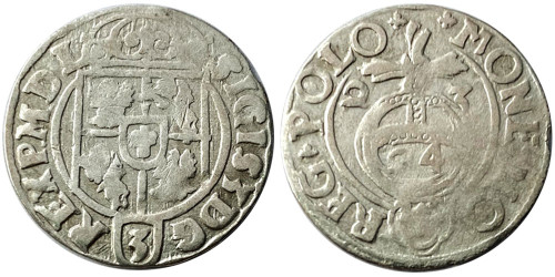 Полторак (1,5 гроша) 1623 Польша — Сигизмунд III — серебро №1