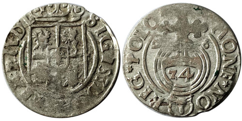 Полторак (1,5 гроша) 1626 Польша — Сигизмунд III — серебро №2