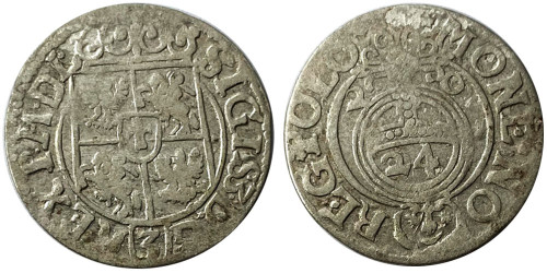Полторак (1,5 гроша) 1620 Польша — Сигизмунд III — серебро