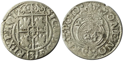 Полторак (1,5 гроша) 1621 Польша — Сигизмунд III — серебро