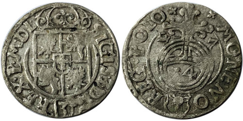 Полторак (1,5 гроша) 1627 Польша — Сигизмунд III — серебро №2