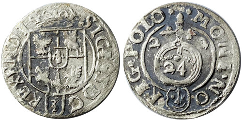 Полторак (1,5 гроша) 1622 Польша — Сигизмунд III — серебро №5