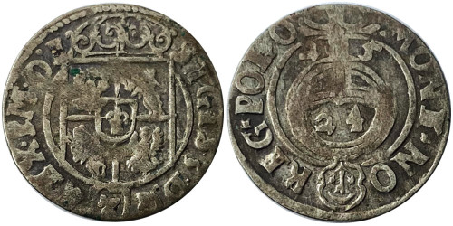 Полторак (1,5 гроша) 1625 Польша — Сигизмунд III — серебро №4