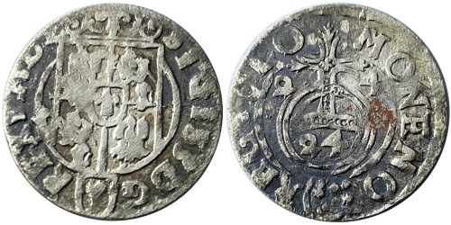 Полторак (1,5 гроша) 1624 Польша — Сигизмунд III — серебро №9