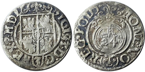 Полторак (1,5 гроша) 1621 Польша — Сигизмунд III — серебро №2