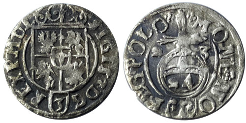 Полторак (1,5 гроша) 1623 Польша — Сигизмунд III — серебро №12
