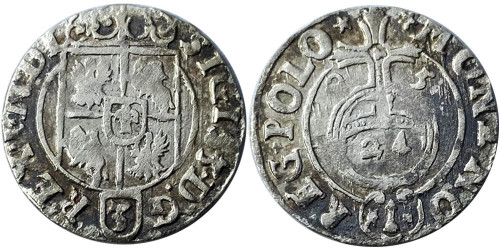 Полторак (1,5 гроша) 1625 Польша — Сигизмунд III — серебро №5