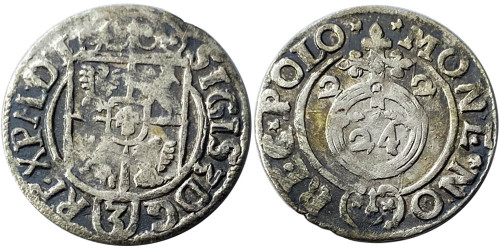 Полторак (1,5 гроша) 1622 Польша — Сигизмунд III — серебро №14