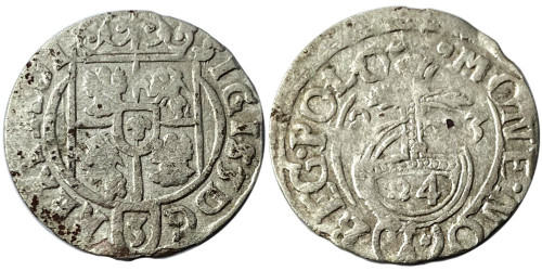 Полторак (1,5 гроша) 1623 Польша — Сигизмунд III — серебро №20