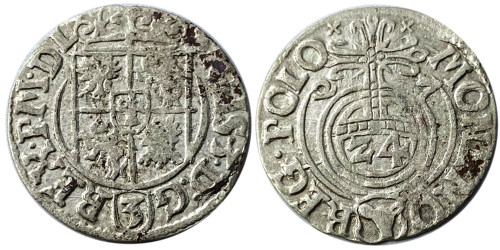 Полторак (1,5 гроша) 1627 Польша — Сигизмунд III — серебро №3