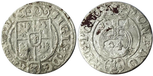Полторак (1,5 гроша) 1624 Польша — Сигизмунд III — серебро №5