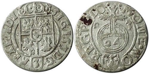Полторак (1,5 гроша) 1623 Польша — Сигизмунд III — серебро №22